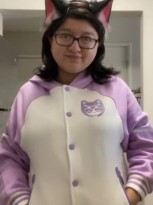 A post by @aphmewoo on TikTok caption: I got my Aphmau jacket!! I love it, especially since it’s my favorite color 💜 #foryou #foryoupage #aphmau #aphmaumystreet #mystreet #aphmauforever