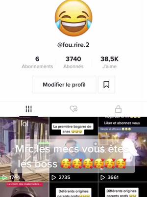 A post by @fou.rire.2 on TikTok caption: Mrc vous êtes lés boss 🥰🥰🥰🥰#pourtoi #pourtoi #fypシ #fypシ #fouryou #fouryou