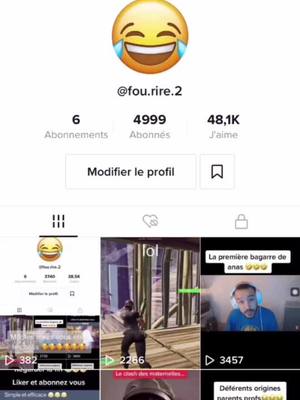 A post by @fou.rire.2 on TikTok caption: Mrc pour les 5k 🥰🥰🥰🥰🥰🥰#pourtoi #fypシ #fouryou #pourtoi #fypシ #fouryou