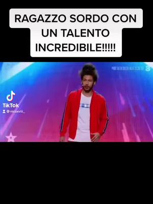 A post by @nicolucarelli_tm on TikTok caption: LIKE SE VOLETE IL CONTINUO DI QUESTO FENOMENO!! #italiasgottalent #ragazzi #sordo #disabilità #incredibile #canta