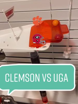 A post by @gbmarbleracing on TikTok caption: Clemson Vs Georgia Week 1 #marbles #marblerace #marblerun #clemsonfootball #ugafootball #collegefootballclips