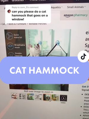 A post by @amazonpromocodes7 on TikTok caption: Reply to @carm_5  double cat hammock 😍🥰😘 #fyp #amazonfinds #amazonpromo #amazondiscounts #cats #cathammock #cat