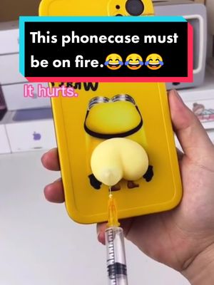 A post by @jphonecase on TikTok caption: This phonecase must be on fire.😂😂😂#cutephonecases #creative #phonecase #decompressioncase #cartooncase #strangecase #TalkCurlyToMe