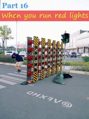 A post by @amazingfinds4u on TikTok caption: don’t run red lights #fyp #amazing #funnyvideo