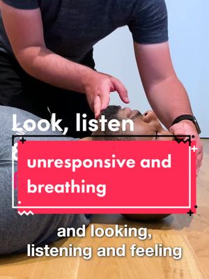 A post by @firstaidtoolkit on TikTok caption: How to help someone who is unresponsive and breathing. #LearnOnTikTok #firstaid