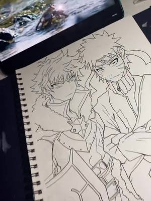 A post by @clomeezy on TikTok caption: Coloring process for this commission #naruto #ShowYourGlow #color #drawing #naofumi #art