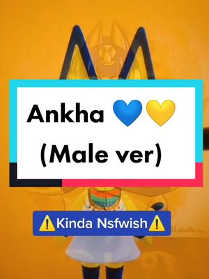 A post by @lykostherium on TikTok caption: Ankha💙💛 #artistoftiktok #animalcrossing #furry #bara #baraartist #gay #bl #boyslove #fanart #ankha #lewd #acnh