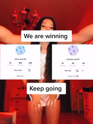 A post by @blue_team38 on TikTok caption: @purple_team5 #keepgoing #wearewinning #foryoupage #blueteam #foryou #fyp #helpmeplease