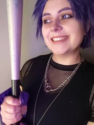 A post by @lordsphen on TikTok caption: i wish I had a lightsaber, but had to make do with a bat instead #altpopaesthetic #duet #bnha #hatebeingtickled