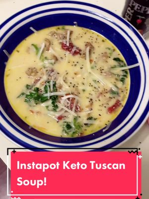 A post by @trishhx718 on TikTok caption: Keto instapot Tuscan soup #keto #ketodiet #ketorecipes #instapot #soup #instapotrecipes #ketolife