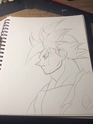 A post by @.collinarts on TikTok caption: Goku sketch 😈 #goku #dbz #drawing #artist #dbz #dragonball