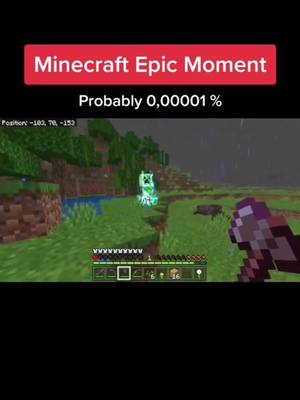 A post by @vanofreeze on TikTok caption: Minecraft Rarest Moments 🍀 #Minecraft #minecraftraremoments #minecraftseeds #minecraftlucky #viral #gaming #fypシ