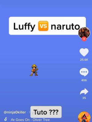 A post by @humourt.3 on TikTok caption: Tuto luffy vs naruto#CapCut #naruto #vs #luffy #tuto