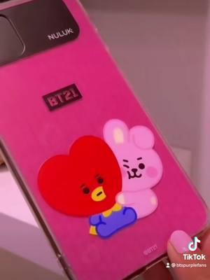 A post by @btspurplefans on TikTok caption: Do you want this beautiful phonecase 🔥💜🎁 #bts #btsarmy #bt21 #phonecase #light #fyp #foryou #gift #foryoupage