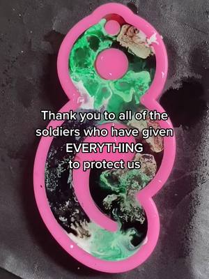 A post by @memztheword on TikTok caption: #americansolidier #thankyouforyourservice #designsbymemzi #resinart #foryou