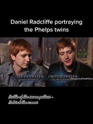 A post by @thathpmoment on TikTok caption: 😂 #harrypotter #phelpstwins #fredandgeorgeweasley #behindthescenes #foryou