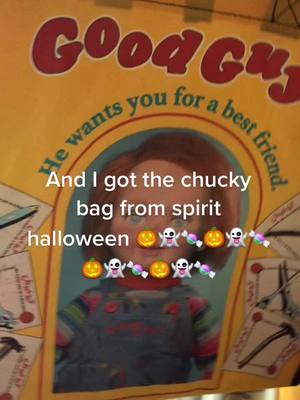 A post by @chuckykillerdoll133 on TikTok caption: @chuckythekillerdoll523 @chucky2019_8 #spirithalloween2021