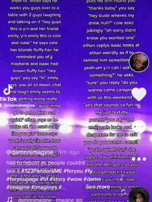 A post by @damnnimagine on TikTok caption: Sorry guys i posted it twice and its not showing you this is part 14