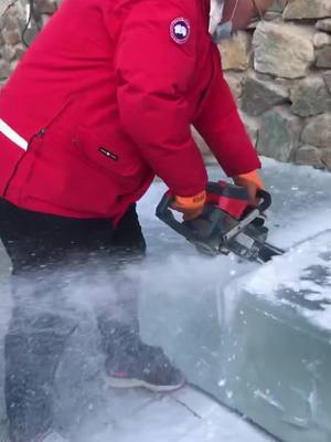 A post by @icemanisme on TikTok caption: #ice #carve #cheers #fyp #foryoupage