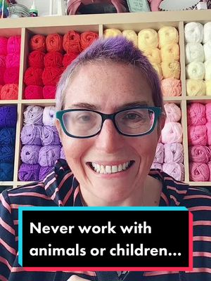 A post by @kemobykerry on TikTok caption: #kemobykerry #etsy #yarn #crochet #charityshop #outtake #blooper