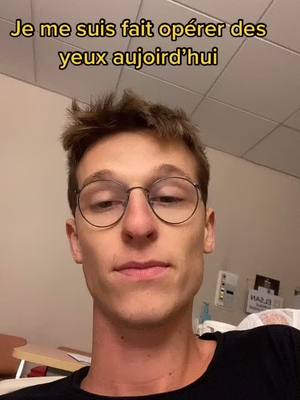 A post by @sniouse on TikTok caption: Je me suis fait opéré des yeux aujourd’hui, je vous montre le résultat #yeux #operation #hopital