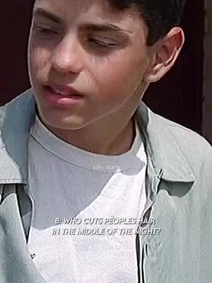 A post by @_jules_marie on TikTok caption: midnight barber 🤫 #fyp#thesandlot #pov#bennyrodriguez#mikevitar#90s