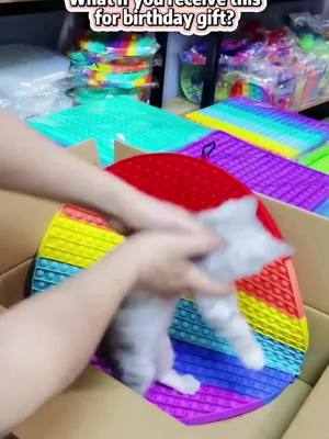 A post by @wangchenmei222 on TikTok caption: What if you receive this as birthday gift 🎁?#greenscreenvideo #fidgets #popit #boostfidgets #viral #toys