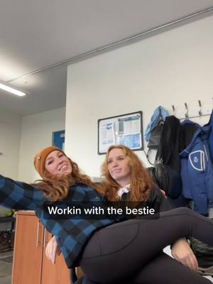 A post by @millikensmithtriplets on TikTok caption: I promise we work hard🥸(sorry 4 being gone, other sister is at uni) #twinning#fyp#yyc#triplets