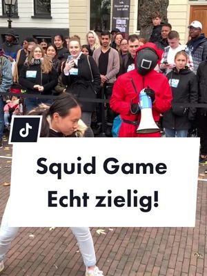 A post by @creatormansion on TikTok caption: Zielig! Kijk tot het einde! 😅 Naar welke woonplaats moet Squid Game ook komen? #spuidgame #squidgames #netflixnl #rotterdam