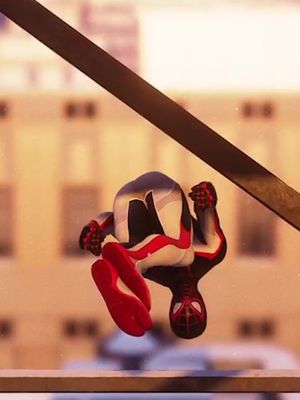 A post by @spider_man_slomo on TikTok caption: #spiderman #spidermanmilesmorales #MakeItCinematic #fypシ #foryou #playstation #milesmorales