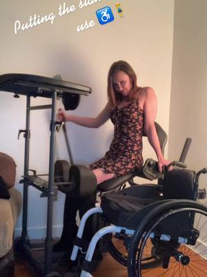 A post by @mollieleigh801 on TikTok caption: Had to dust her off.. #standingframe #spinalcordinjury #paraplegiclife #fyp 💙