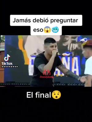 A post by @freestylerap_7 on TikTok caption: jamás debió preguntar eso🥶#freestylerap