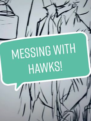 A post by @ren_kun36 on TikTok caption: Ren likes to mess with Hawks sometimes😂 #bnhaoc #selfinsert #selfinsertbnha #selfinsertoc #bnha #hawks #keigotakami #fanart #foryoupage