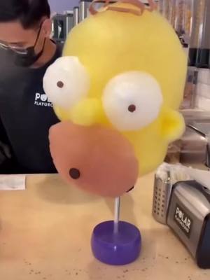 A post by @yummystar on TikTok caption: 🍭🍭🍭#cottoncandy #marshmallow #simpsons #simpson #candy #sweet #FoodLover #halloween #halloweenlook