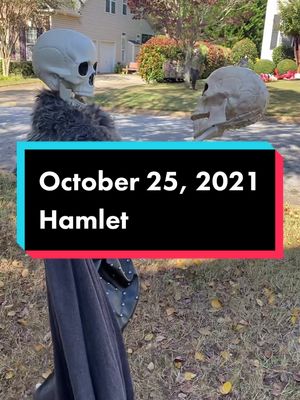 A post by @bobscary on TikTok caption: Bob went to the Renaissance Faire which inspired him to audition for Shakespeare in the Park. If he doesn’t get Hamlet, maybe Yorick? #scarystories