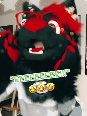 A post by @octoberwolf_98 on TikTok caption: I cannot believe it’s been over a year since I’ve had Pocky!! @blackcheetah905 #furry #furryfandom #fursuiter #foryou #foryoupage #fyp