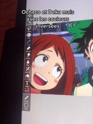 A post by @_faniime on TikTok caption: ça faisait longtemps :) #pourtoi #foryou #foryoupage #fyp #anime #animeart #fanart #mha #ochaco #deku #shadowbanned #_faniime