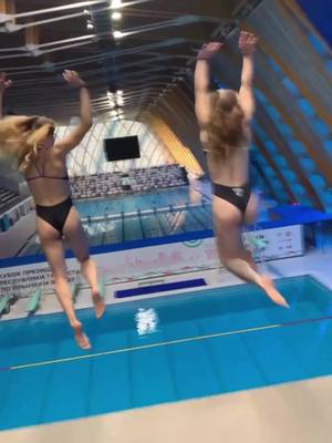 A post by @mash.poliakova on TikTok caption: 🙊🙊 a jump off of 10meters, whould you do it 😱? #dive #10m #diving