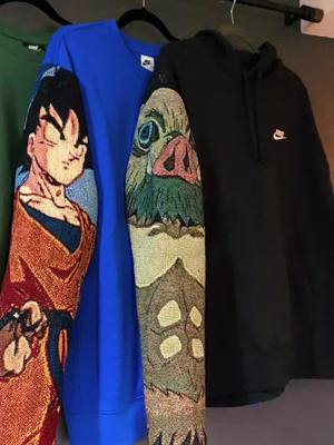 A post by @ad.roman on TikTok caption: Follow my insta @a.roman.customs, link in profile. #anime #streetwear #dragonball #demonslayer #onepiece #naruto