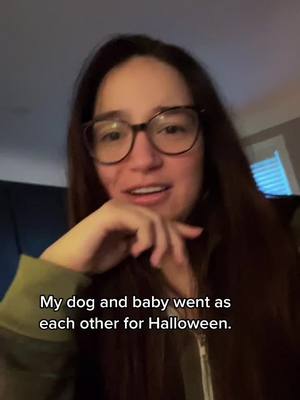 A post by @winstonthegoldendood on TikTok caption: They love each other so much we couldn’t not do this. #babyboy #babyfever #halloween #dogsofttiktok #babiesoftiktok #happyhalloween #halloweenlook