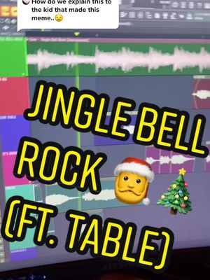 A post by @officialj4m13 on TikTok caption: Reply to @y00m1n1 We don’t... we can’t... 😳 #fyp #OhNo #ourtable #jinglebellrock