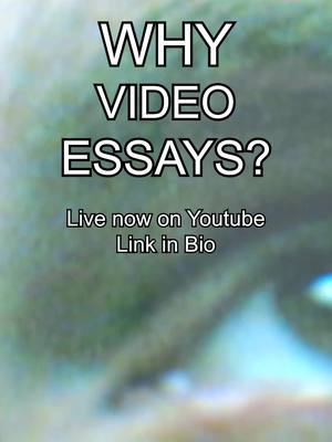 A post by @parasocialstudies on TikTok caption: “Why Video Essays?” - Live now on YouTube #videoessay