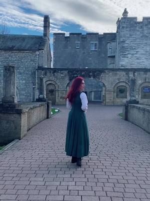 A post by @captainkaycee on TikTok caption: Living my best life at a medieval castle in England 🏰 #cottagecore #fantasybooks #royalcore #aesthetic #medieval #medievaltiktok #castles #fyp