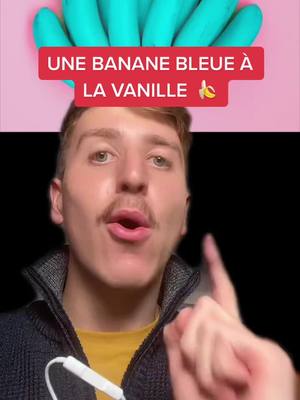 A post by @tomandpeach on TikTok caption: UNE BANANE BLEUE ÇA EXISTE ? 😱 #faits #apprendre #banane #bleu #couleur #vanille #gout #insolite #etonnant #surprenant #choquant #fruit #hawai #fidji