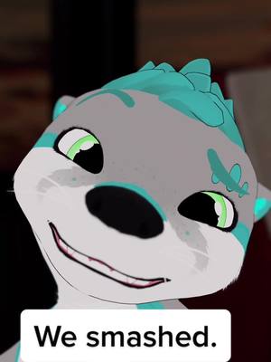 A post by @cloudy_otter on TikTok caption: Smashed a cutie last night. 👀 #vrchat #furry #furries #awtter #smash #furriesoftiktok #furryvr