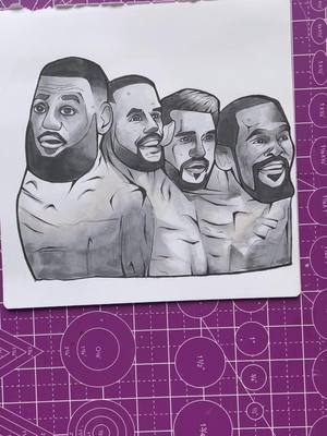 A post by @kwikdrawin35 on TikTok caption: Should have drew lebron 4 different expressions #drawing #art #draw #fyp #foryou #artist