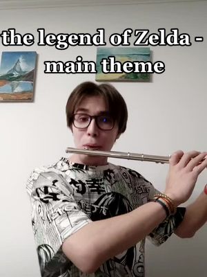 A post by @poqnat on TikTok caption: the legend of Zelda - main theme #zelda #flute #флейта #рек #fyp #fup #on