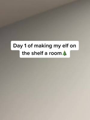 A post by @.elf..on.the..shelf._ on TikTok caption: Day 1 of making my elf on the shelf a room❤️ CD : 42 days !❄️ // #christmas #elf #room #DIY #ROMWEnextgen #fyp