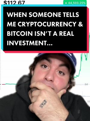 A post by @cryptodand on TikTok caption: When someone tells me #bitcoin and #cryptocurrency is not a real #investment … (NFA)