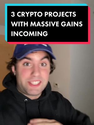 A post by @cryptodand on TikTok caption: 3 #crypto projects with massive gains incoming - second is going to 🚀 (NOT FINANCIAL ADVICE) #cryptok #investing